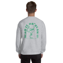 Load image into Gallery viewer, Clam Slam - Clam Cartoon - Unisex Sweatshirt - Green Text