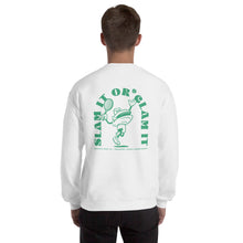 Load image into Gallery viewer, Clam Slam - Clam Cartoon - Unisex Sweatshirt - Green Text