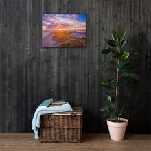 Load image into Gallery viewer, Watch Hill Sunset Over East Beach, Canvas Prints - Watch Hill RI t-shirts with vintage surfing and motorcycle designs.