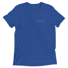 Load image into Gallery viewer, Watch Hill Surf Co. &#39;Parallel Boards&#39; Unisex Short sleeve t-shirt (Cyan) - Watch Hill RI t-shirts with vintage surfing and motorcycle designs.