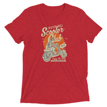 Load image into Gallery viewer, Watchill’n ‘Scooter Club’ Unisex Short Sleeve t-shirt (Creme/Orange) - Watch Hill RI t-shirts with vintage surfing and motorcycle designs.