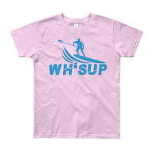 Load image into Gallery viewer, Watchill&#39;n® &#39;WH-SUP Paddle Boarding&#39; - Youth Short Sleeve T-Shirt (Blue) - Watchill&#39;n