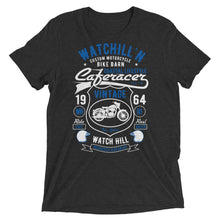 Load image into Gallery viewer, Watchill’n ‘Bike Barn’ Unisex Short sleeve t-shirt (White/Blue) - Watchill&#39;n