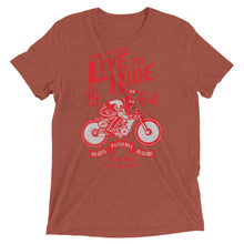 Load image into Gallery viewer, Watchill’n ‘Live To Ride’ Unisex Short sleeve t-shirt (Red) - Watchill&#39;n