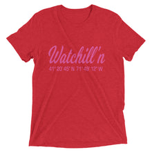 Load image into Gallery viewer, Watchill&#39;n &#39;Coordinates&#39; Logo Premium Unisex Short Sleeve T-shirt (Pink) - Watchill&#39;n