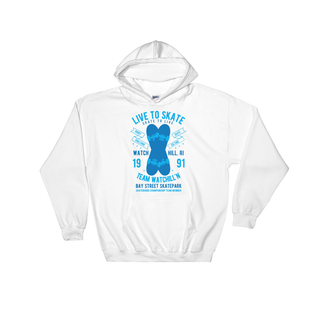 Watchill'n 'Live to Skate' - Hoodie (Blue) - Watchill'n