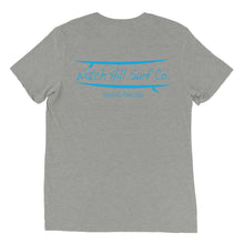 Load image into Gallery viewer, Watch Hill Surf Co. &#39;Parallel Boards&#39; Unisex Short sleeve t-shirt (Cyan) - Watch Hill RI t-shirts with vintage surfing and motorcycle designs.