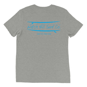 Watch Hill Surf Co. 'Parallel Boards' Unisex Short sleeve t-shirt (Cyan) - Watch Hill RI t-shirts with vintage surfing and motorcycle designs.