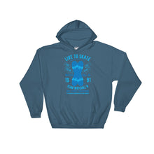 Load image into Gallery viewer, Watchill&#39;n &#39;Live to Skate&#39; - Hoodie (Blue) - Watchill&#39;n