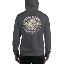 Load image into Gallery viewer, Watchill’n ‘Riders Club’ Unisex Hoodie - Watch Hill RI t-shirts with vintage surfing and motorcycle designs.