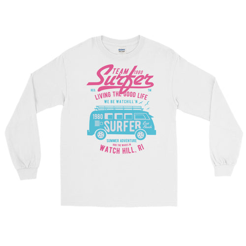 Watchill'n 'Team Surfer' - Long-Sleeve T-Shirt (Pink) - Watchill'n