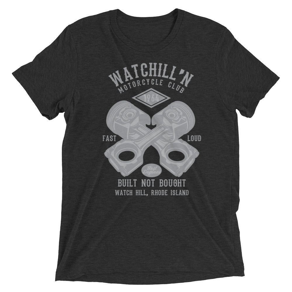 Watchill’n ‘Built Not Bought’ Unisex Short sleeve t-shirt (Grey) - Watchill'n