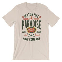 Load image into Gallery viewer, Watchill&#39;n &#39;Summer Surfing&#39; - Short-Sleeve Unisex T-Shirt (Green/Terracotta) - Watchill&#39;n