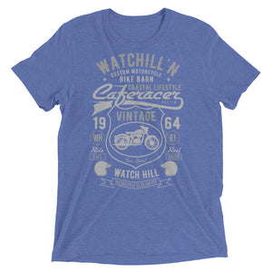 Watchill’n ‘Bike Barn’ Unisex Short sleeve t-shirt (Dk Grey/Grey) - Watchill'n