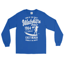 Load image into Gallery viewer, Watchill&#39;n &#39;Surf&#39;s Up&#39; - Long-Sleeve T-Shirt (White) - Watchill&#39;n