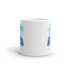 Load image into Gallery viewer, Watchill&#39;n &#39;Team Surfer&#39; Ceramic Mug - (Cyan/Blue) - Watch Hill RI t-shirts with vintage surfing and motorcycle designs.