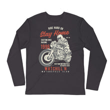 Load image into Gallery viewer, Watchill’n ‘Ride Hard’ Premium Long Sleeve Fitted Crew (Rust/Tan) - Watchill&#39;n