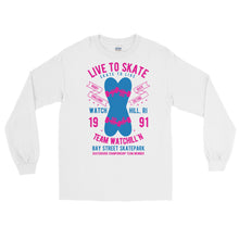 Load image into Gallery viewer, Watchill&#39;n &#39;Live to Skate&#39; - Long-Sleeve T-Shirt (Pink/Blue) - Watchill&#39;n