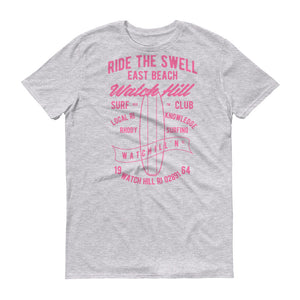 Watchill'n 'Ride the Swell' - Short-Sleeve Unisex T-Shirt (Pink) - Watchill'n