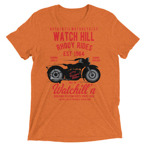 Watchill’n ‘Rhody Rides’ Unisex Short sleeve t-shirt (Red/Black) - Watchill'n