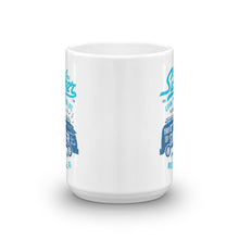 Load image into Gallery viewer, Watchill&#39;n &#39;Team Surfer&#39; Ceramic Mug - (Cyan/Blue) - Watch Hill RI t-shirts with vintage surfing and motorcycle designs.