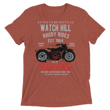 Load image into Gallery viewer, Watchill’n ‘Rhody Rides’ Unisex Short sleeve t-shirt (Grey/Red) - Watchill&#39;n