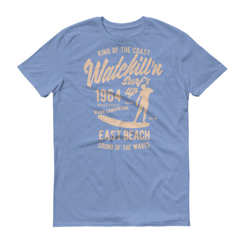 Watchill'n 'Surf's Up' - Short-Sleeve Unisex T-Shirt (Khaki) - Watchill'n