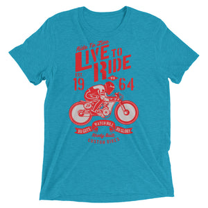 Watchill’n ‘Live To Ride’ Unisex Short sleeve t-shirt (Red) - Watchill'n