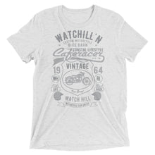 Load image into Gallery viewer, Watchill’n ‘Bike Barn’ Unisex Short sleeve t-shirt (Dk Grey/Grey) - Watchill&#39;n