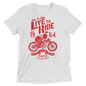 Watchill’n ‘Live To Ride’ Unisex Short sleeve t-shirt (Red) - Watchill'n