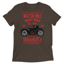 Load image into Gallery viewer, Watchill’n ‘Rhody Rides’ Unisex Short sleeve t-shirt (Red/Black) - Watchill&#39;n