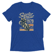 Load image into Gallery viewer, Watchill’n ‘Scooter Racer’ Unisex Short Sleeve t-shirt (Creme/Rust) - Watch Hill RI t-shirts with vintage surfing and motorcycle designs.