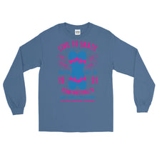 Load image into Gallery viewer, Watchill&#39;n &#39;Live to Skate&#39; - Long-Sleeve T-Shirt (Pink/Blue) - Watchill&#39;n