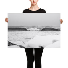 Load image into Gallery viewer, Watch Hill &#39;Winter Waves&#39;, Canvas Prints - Watch Hill RI t-shirts with vintage surfing and motorcycle designs.