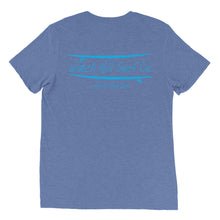 Load image into Gallery viewer, Watch Hill Surf Co. &#39;Parallel Boards&#39; Unisex Short sleeve t-shirt (Cyan) - Watch Hill RI t-shirts with vintage surfing and motorcycle designs.