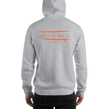 Load image into Gallery viewer, Watch Hill Surf Co. &#39;Parallel Boards&#39; Unisex Hoodie - (Orange) - Watch Hill RI t-shirts with vintage surfing and motorcycle designs.