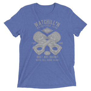 Watchill’n ‘Built Not Bought’ Unisex Short sleeve t-shirt (Grey) - Watchill'n