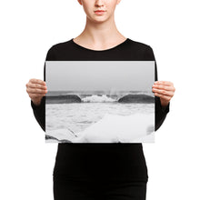 Load image into Gallery viewer, Watch Hill &#39;Winter Waves&#39;, Canvas Prints - Watch Hill RI t-shirts with vintage surfing and motorcycle designs.