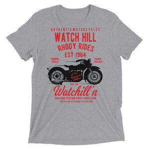 Watchill’n ‘Rhody Rides’ Unisex Short sleeve t-shirt (Red/Black) - Watchill'n