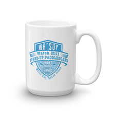 Load image into Gallery viewer, Watch Hill &#39;Paddle Board Club&#39; Ceramic Mug - (Lt. Blue) - Watch Hill RI t-shirts with vintage surfing and motorcycle designs.