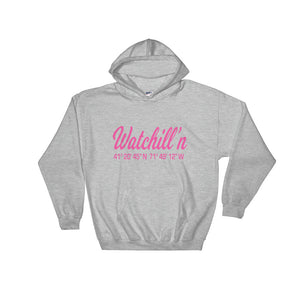 Watchill'n 'Coordinates' Logo - Hoodie (Grey) - Watchill'n