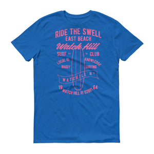 Watchill'n 'Ride the Swell' - Short-Sleeve Unisex T-Shirt (Pink) - Watchill'n