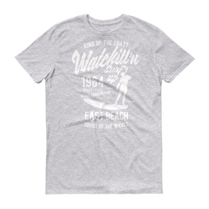 Watchill'n 'Surf's Up' - Short-Sleeve Unisex T-Shirt (White) - Watchill'n